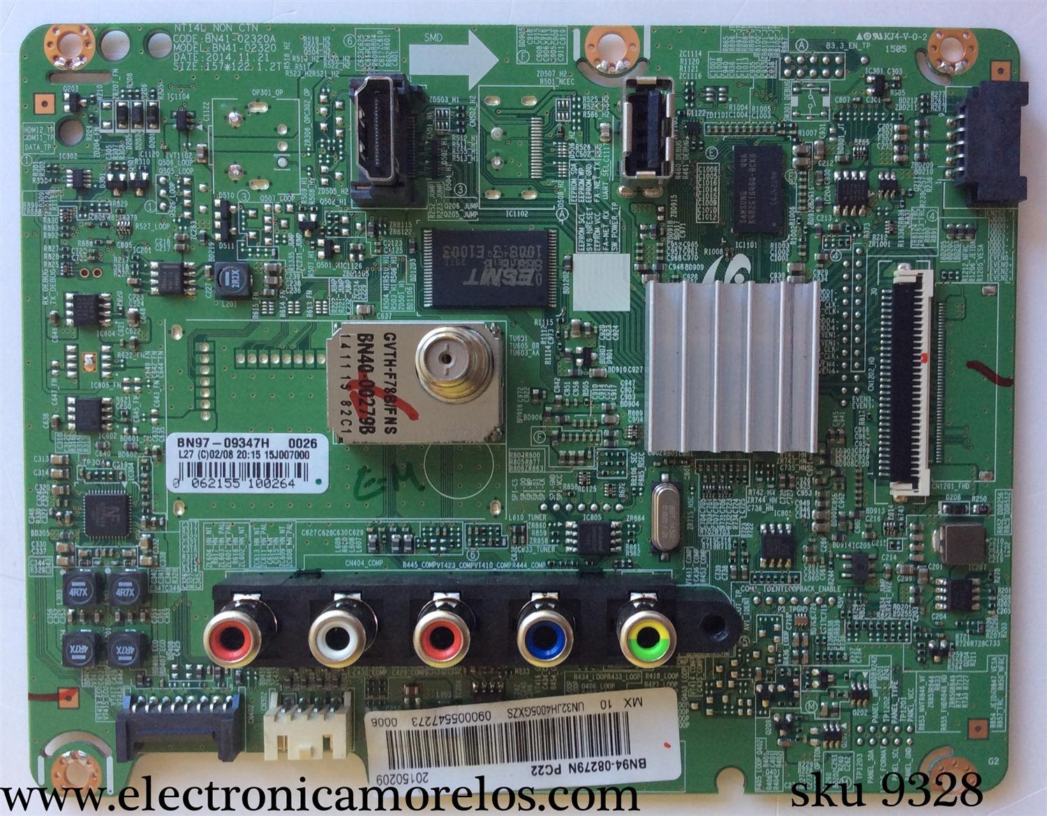MAIN PARA TV SAMSUNG / NUMERO DE PARTE BN94-08279N / BN97-09347H / BN41-02320A / BN9408279N / MODELO UN32JH4005 / UN32JH4005GXZS