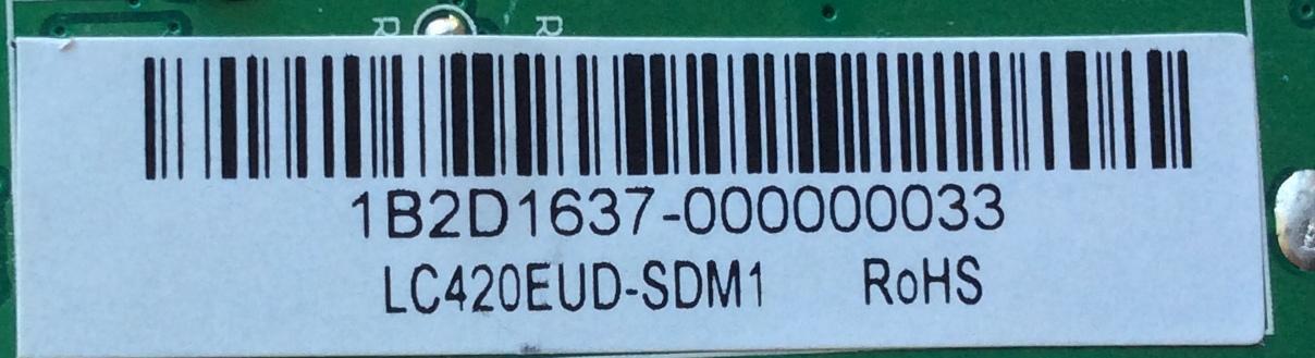 MAIN / K-DISPLAY 1B2D1637 / T.RSC8.10A / 11153 / MODELO KLE-420A / PANEL LC420EUD(SD)(M1)	 - Imagen 2