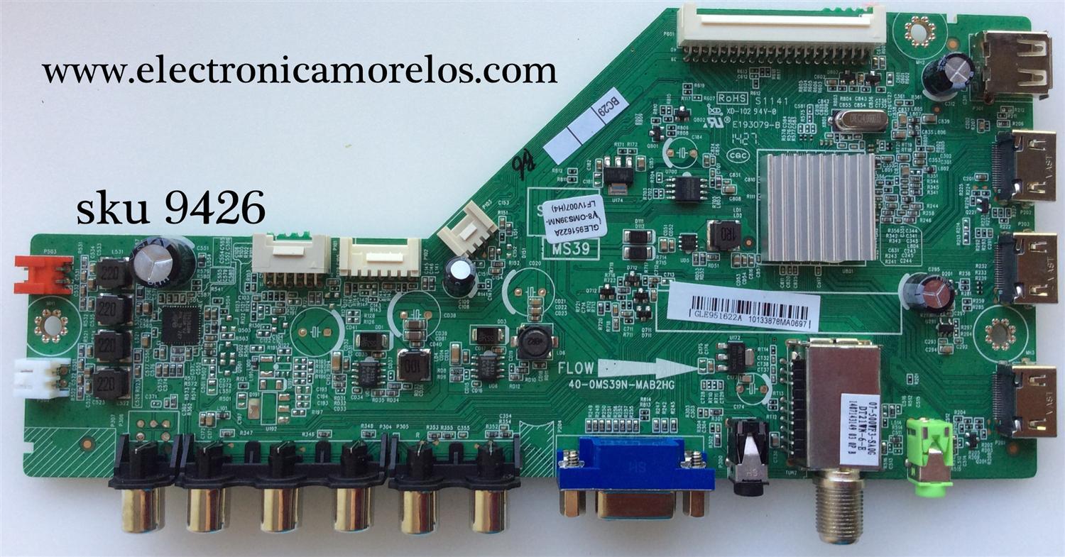 MAIN / TCL V8-OMS39NM-LF1V007(H4) / GLE951622A / V8-0MS39NM-LF1V007(H4) / 40-OMS39N-MAB2HG / MODELO L40B2800	