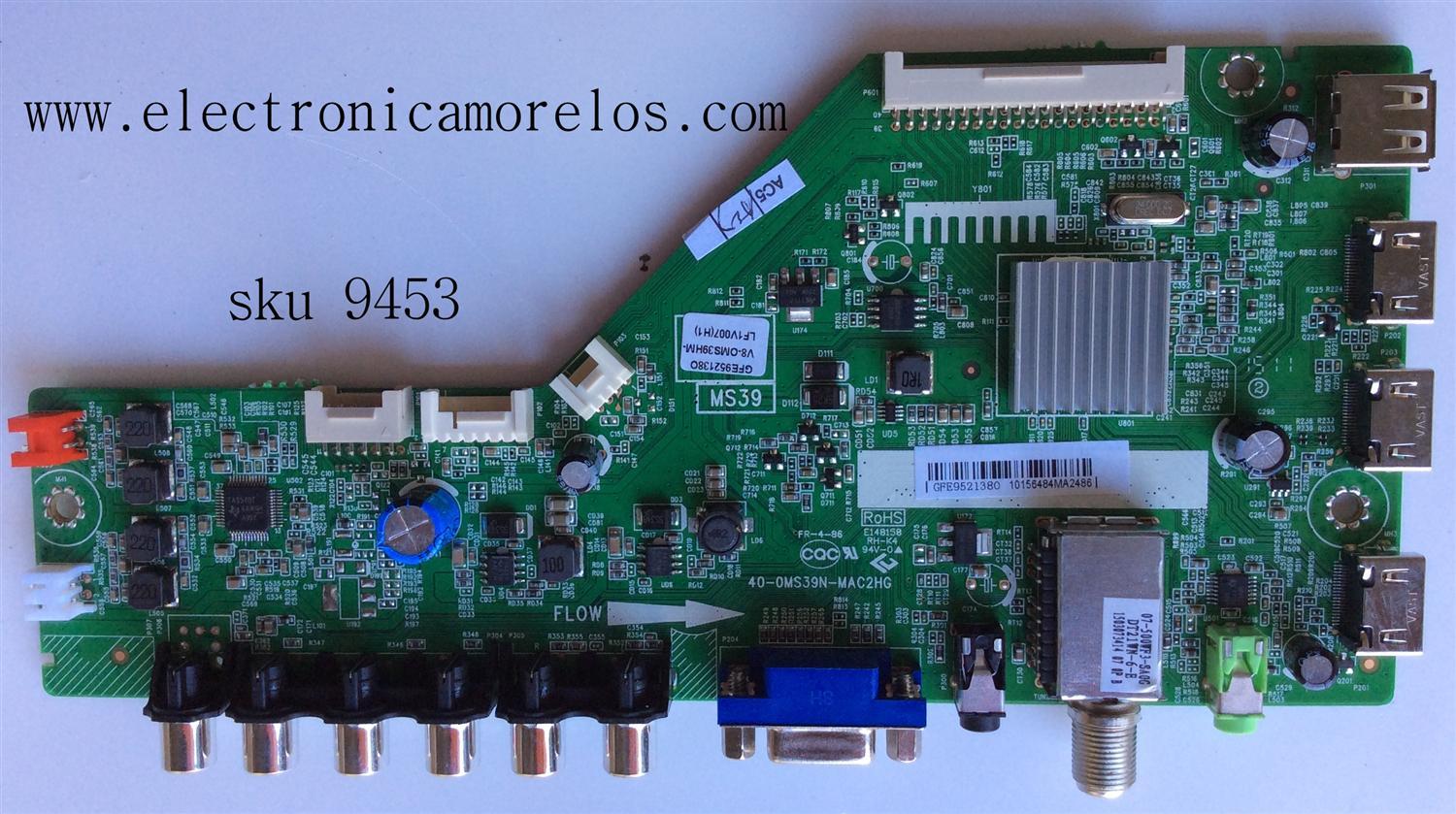 MAIN / TCL V8-OMS39HM-LF1V007(H1) / GFE952138O / V8-0MS39HM-LF1V007(H1) / MS39 / 40-OMS39N-MAC2HG / MODELO L40B3800A