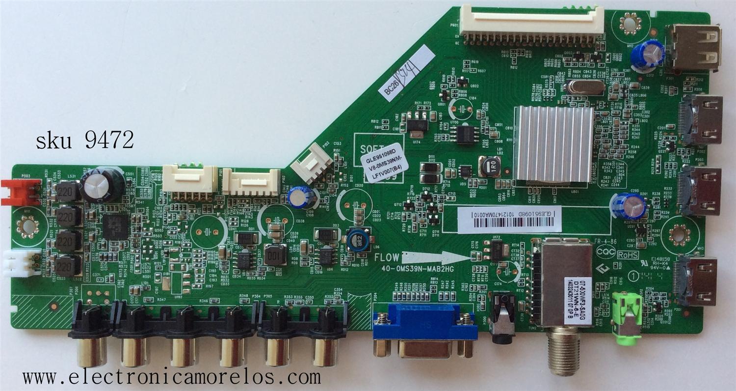 MAIN / TCL V8-OMS39NM-LF1V007(B4) / GLE951098D / V8-0MS39NM-LF1V007(B4) / 40-OMS39NM-MAB2HG	