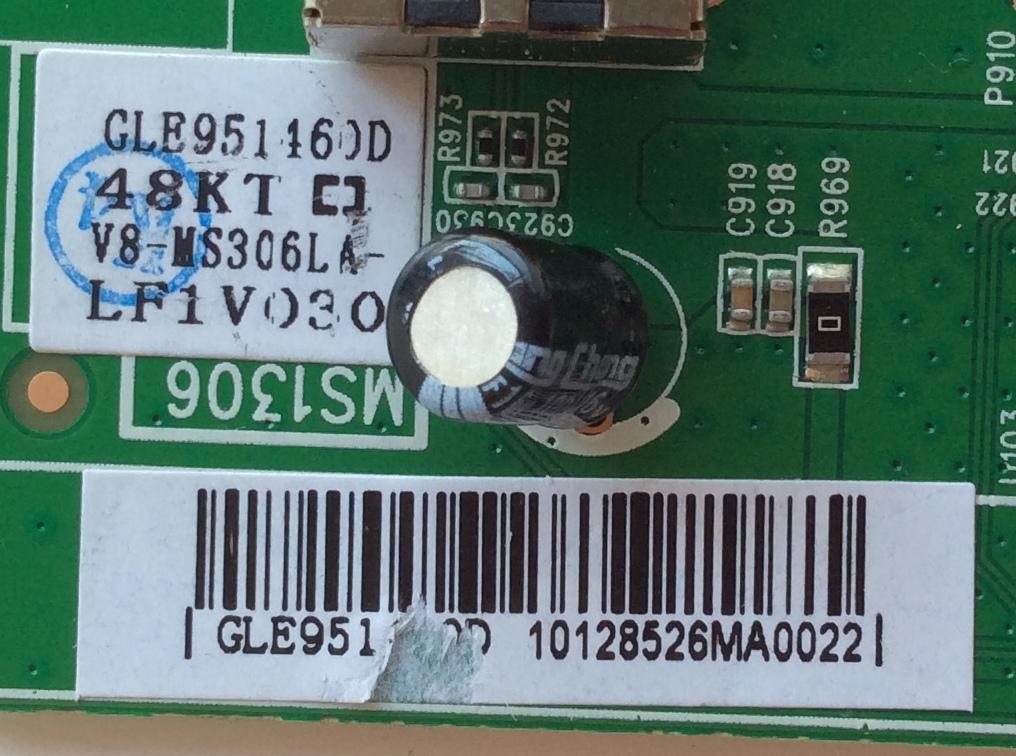 MAIN PARA TV  TCL NUMERO DE PARTE  V8-MS306LA-LF1V030 / GLE951560D / 40-MS1306-MAB2LG / MS1306 / MODELO DE 48''	 - Imagen 2