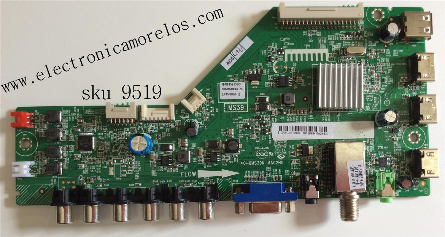 MAIN / TCL V8-OMS39HM-LF1V007(H3) / GFE952138O / V8-0MS39HM-LF1V007(H3) / 40-OMS39N-MAC2HG / MS39 / MODELO 40''	
