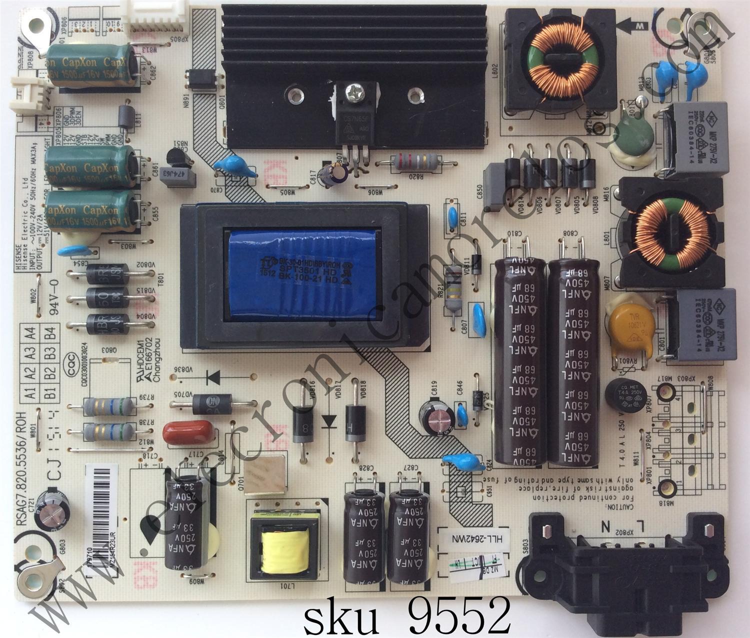FUENTE DE PODER / INSIGNIA 179710 / RSAG7.820.5536/ROH / HLL-2642WN / CQC03001003024 / E166702 / PANEL HD400DF-E37(010)\BBY\GM\ROH / MODELO NS-40D420NA16