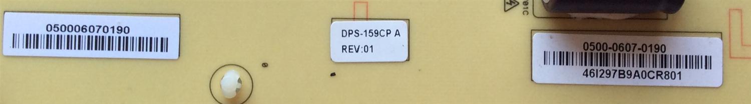 FUENTE DE PODER / LG COV31149301 / 0500-0607-0190 / DPS-159CP / 2950289503 / SUSTITUTA CRB31196401 / MODELO 55LV4400-UA CUSYLH	 - Imagen 2