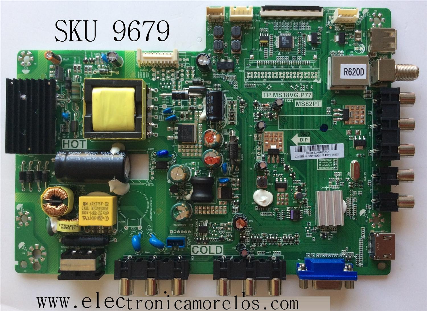 MAIN / FUENTE / (COMBO) / TCL L14030683 / GLE951096B / 02-SHY82P-CHLA011 / V8-MS82PTL-LF1V083 / TP.MS18VG.P77 / MS82PT	