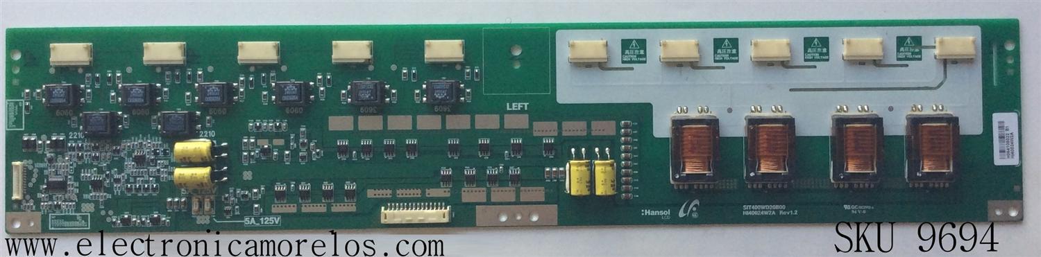 BACKLIGHT INVERTER / JVC HI40024W2A-L / HI40024W2A / SIT400WD20B00 / H061808506 / MODELO LT-40X667	