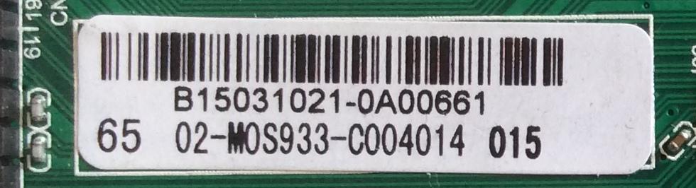 MAIN SANYO NUMERO DE PARTE  B15031021 / 02-M0S933-C004014 / COMPATIBLE 02-M0S933-C004000 / T.MS3393T.78 / 3MS3393X-3 / MODELO FW65D25T  - Imagen 2