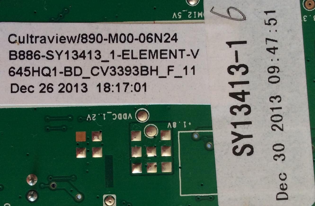 MAIN / ELEMENT 3CJ2871 / CV3393BH-F / 890-M00-06N24 / MODELO ELEFW651 / PANEL V645HQ1-PE1 REV.C1	 - Imagen 2