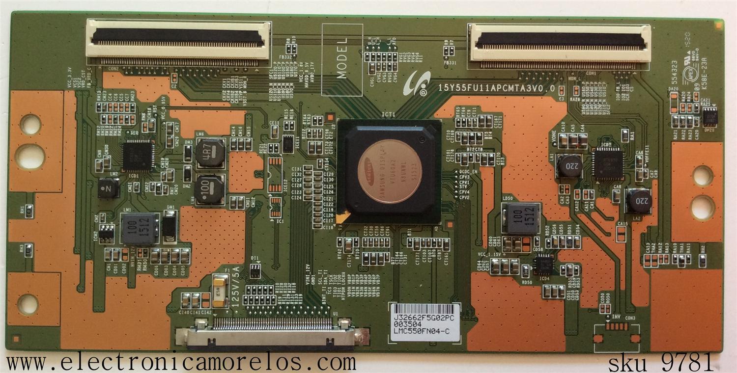 T-CON / VIZIO LJ94-32662F / 3266F / 15Y55FU11APCMTA3V0.0 / MODELO LC-55UB30U / PANEL LSC550FN04-C01