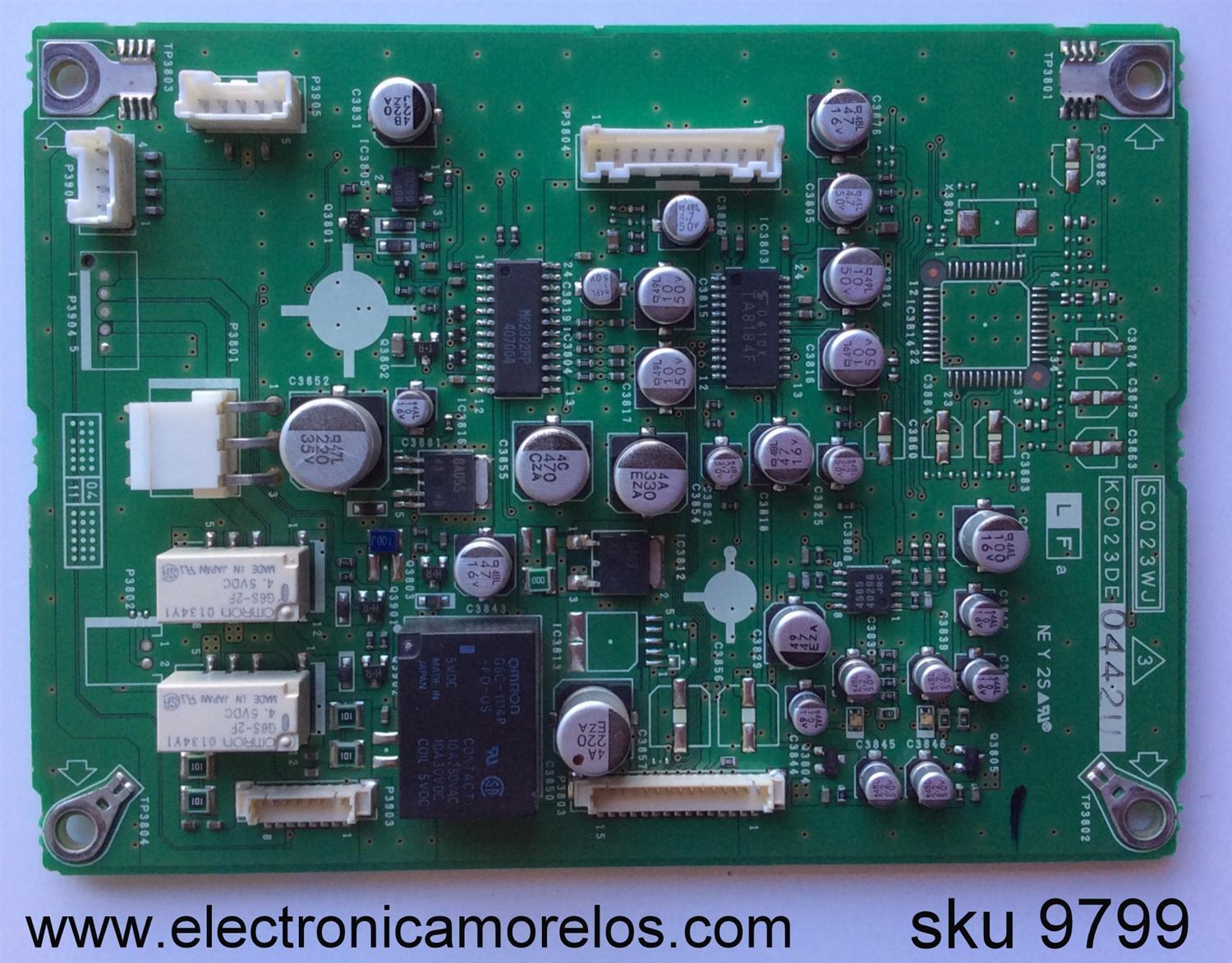 TARJETA DE AUDIO / AGUDO DUNTKC023DE04 / KC023DE / MODELO LC-37HV6U / PANEL LQ370T3FZ10	