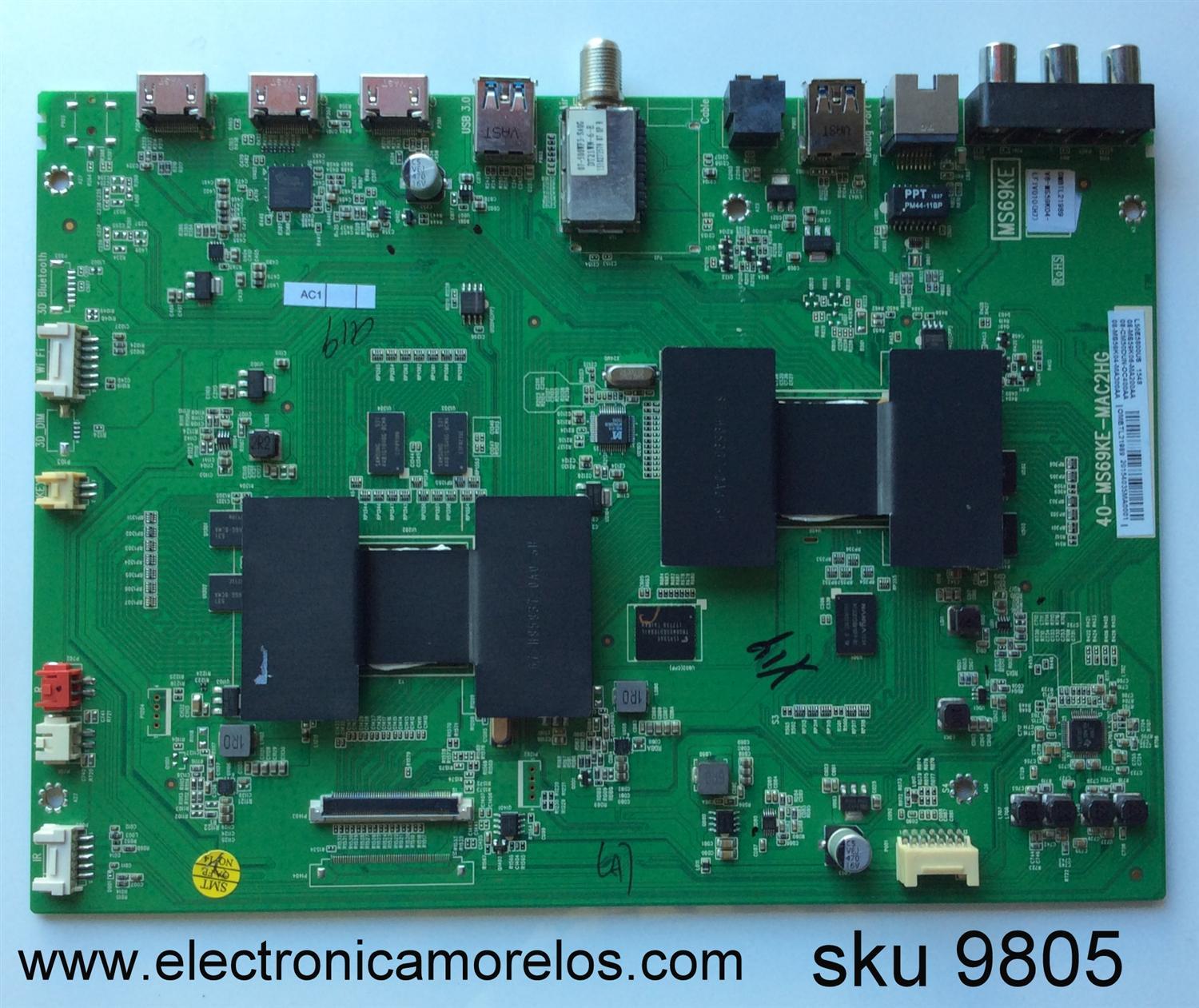 MAIN / TCL V8-MS59K04-LF1V010 (H7) / 08-MS59K06-MA200AA 08-CM50DUN-OC400AA 08-MS59K04-MA300AA 40-MS69KE-MAC2HG 0MBTL21989 OMBTL21989 MS69KE / MODELO L50E5800US	