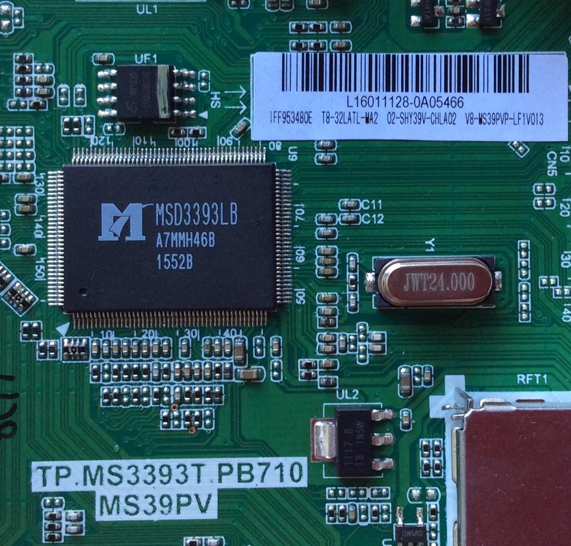 MAIN FUENTE  PIONEER L16011128 / IFF953480DE / T8-32LATL-MA2 / 02-SHY39V-CHLA02 / V8-MS39PVP-LF1V013 / TP.MS3393T.PB710 / MS39PV / MODELO PLE-3205HD - Imagen 2