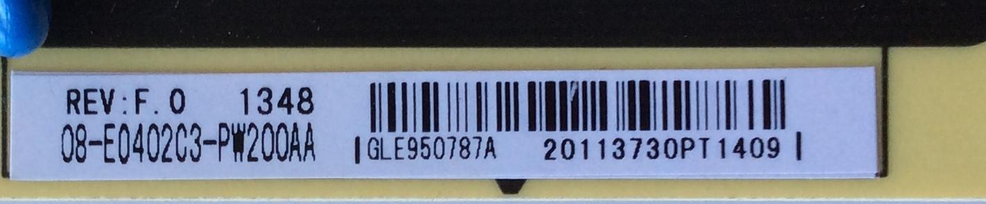 FUENTE DE PODER / TCL 08-E0402C3-PW200AA / 40-E04021-PWF1XG / E0402C1 / GLE950787A / MODELO LE40FHDE3010TDAA	 - Imagen 2