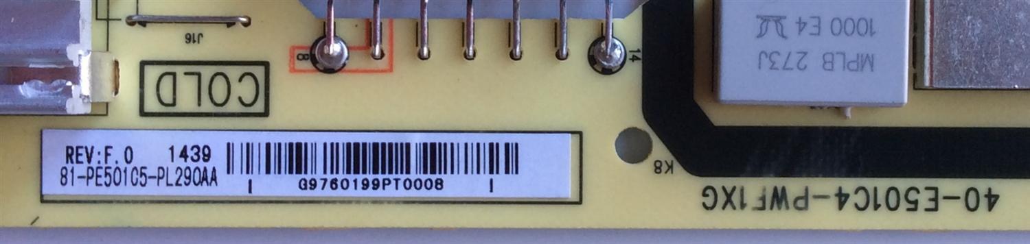 FUENTE DE PODER / TCL 81-PE501C5-PL290AA / 40-E501C4-PWF1XG / PE501C4 / PE401C4	 - Imagen 3