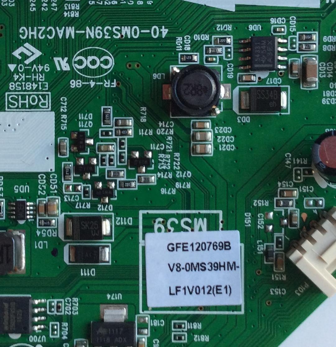 MAIN / TCL V8-0MS39HM-LF1V012(E1) / GFE120769B / V8-OMS39HM-LF1V012(E1) / 40-0MS39N-MAC2HG /MS39	 - Imagen 2