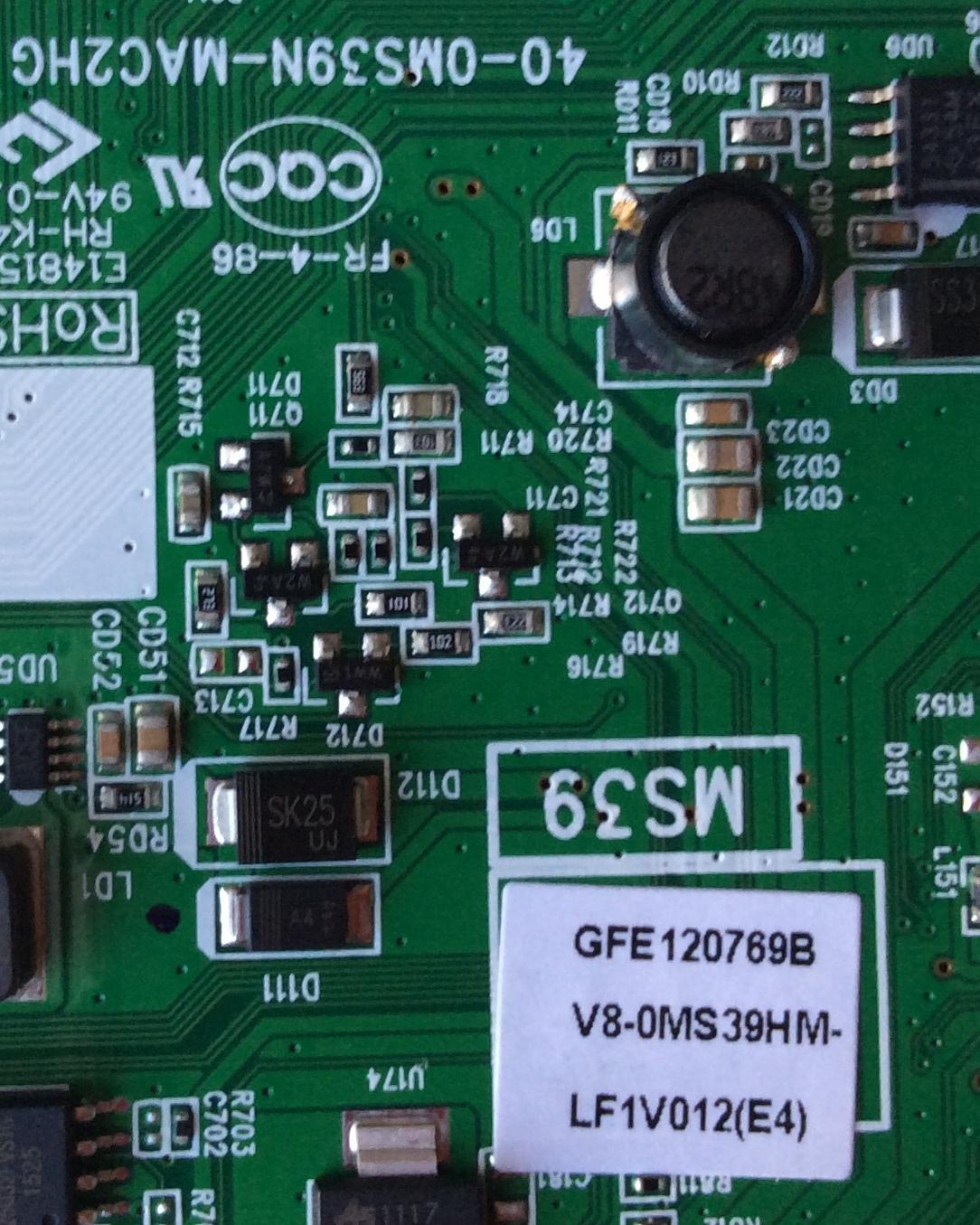 MAIN / TCL V8-0MS39HM-LF1V012(E4) / GFE120769B / V8-OMS39HM-LF1V012(E4) / 40-0MS39N-MAC2HG / MS39	 - Imagen 2