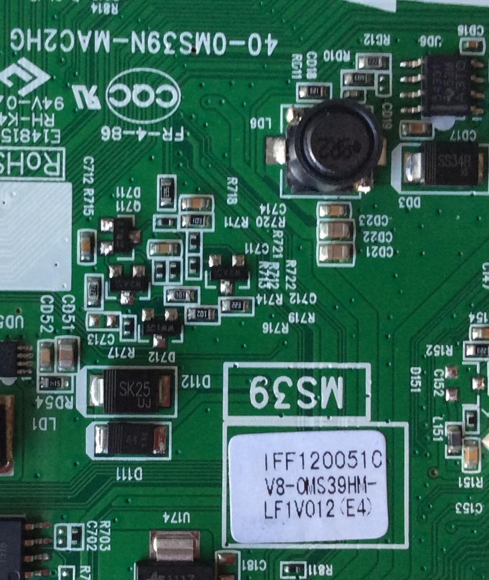 MAIN/ TCL V8-0MS39HM-LF1V012(E4) / IFF120051C / V8-0MS39HM-LF1V012(E4) / 40-0MS39N-MAC22HG / MS39	 - Imagen 2