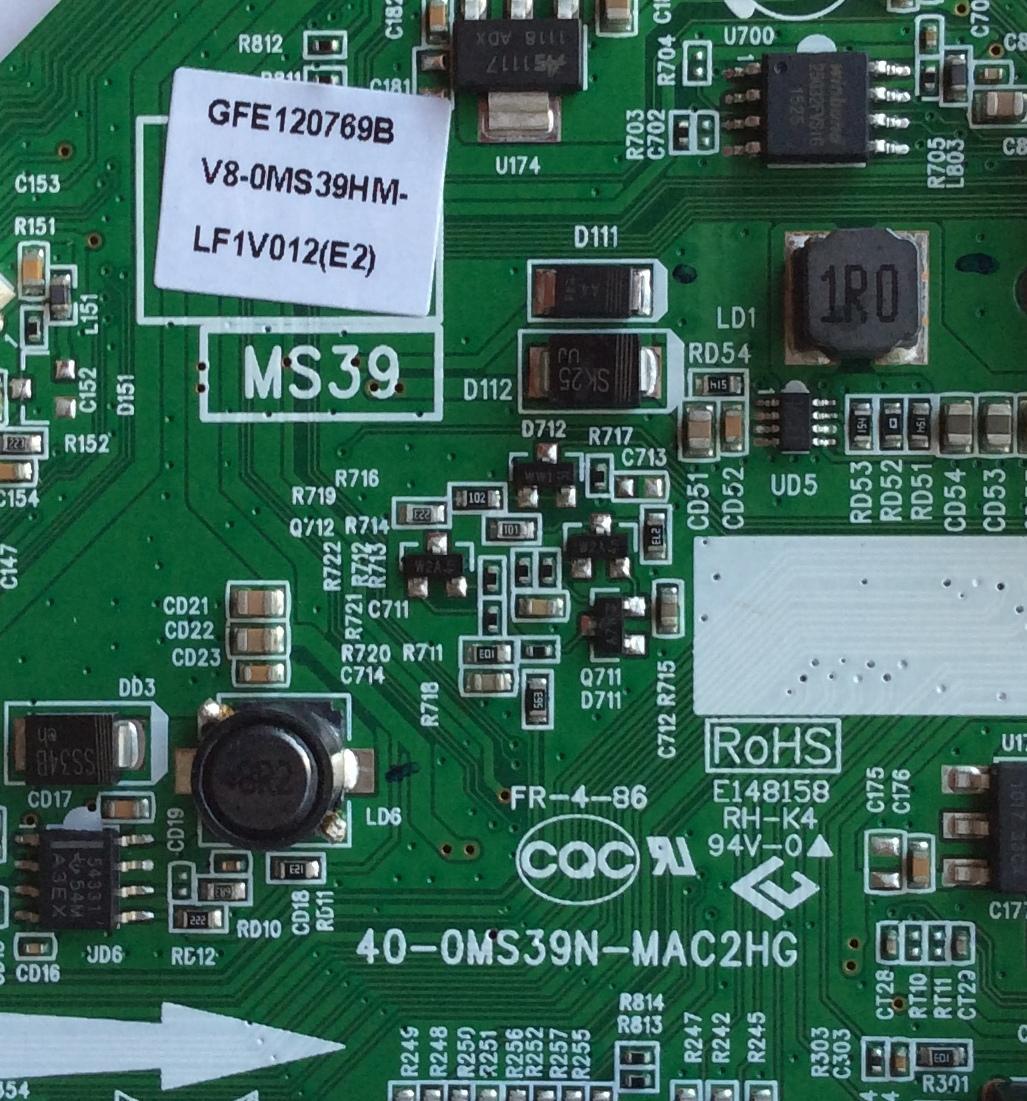 MAIN / TCL V8-0MS3HM-LF1V012(E2) / GFE120769B / V8-OMS3HM-LF1V012(E2) / 40-0MS39N-MAC2HG / MS39	 - Imagen 2
