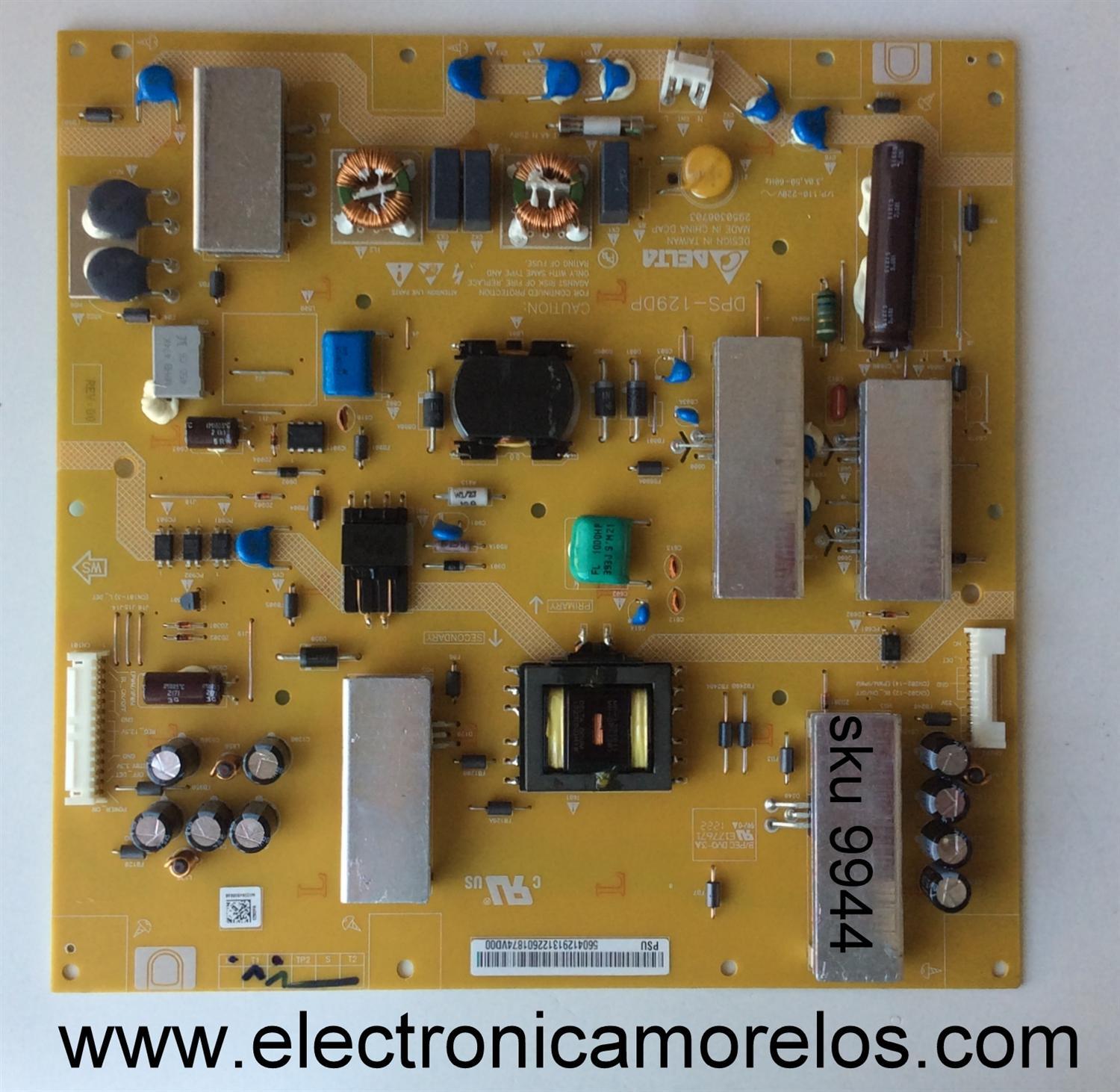 FUENTE DE PODER PARA TV VIZIO / NUMERO DE PARTE 56.04129.131 / DPS-129DP / 2950306703 / 5604129131 / PANEL'S V420FWSE01 / T470HVN01.1 / MODELOS E420VSE / E420VSE LWJQMVBN /  M470VSE / M470VSE LWJANYAN