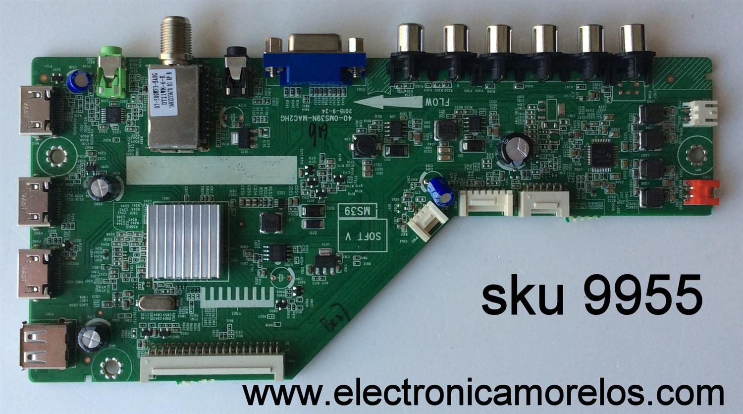 MAIN PARA TV TCL / NUMERO DE PARTE T8-40LA02-MA11 / 40-0MS39N-MAC2HG / MS39 / CONQE15069 / V8-0MS39HM-LF1V015 / MODELO 40''