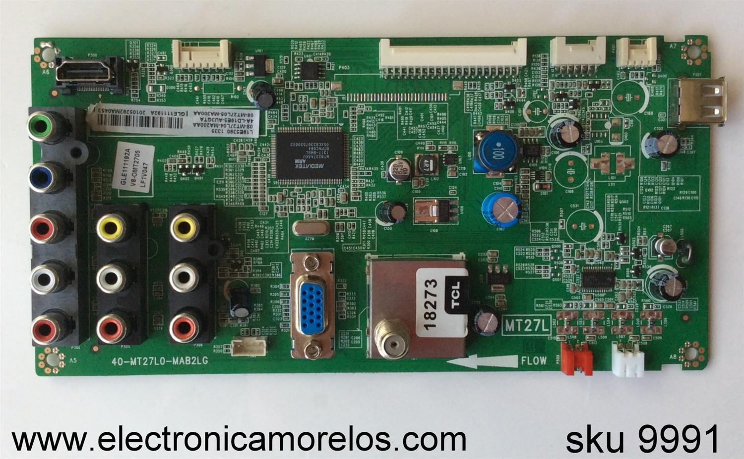 MAIN / TCL 4A-LD19E5-AU3GTA / V8-OMT2705-LF1V047 / GLE111192A / 08-MT27L04-MA200AA / 08-MT27L05-MA300AA / 40-MT27L0-MAB2LG	