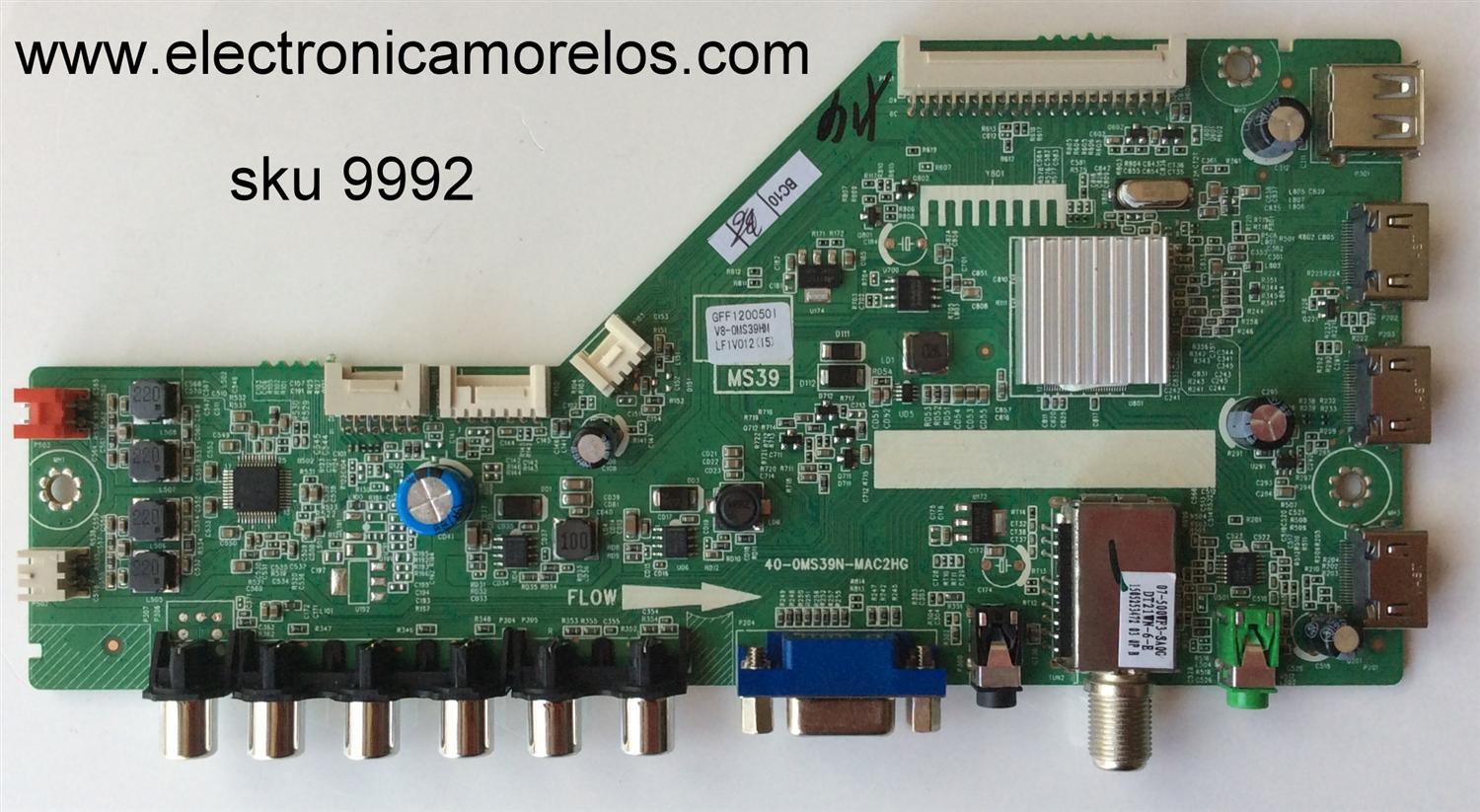 MAIN PARA TV TCL GFF120050I / V8-0MS39HM-LFIV012(I5) / 40-0MS39N-MAC2HG / V8-OMS39HM-LFIV012(I5) / MS39	