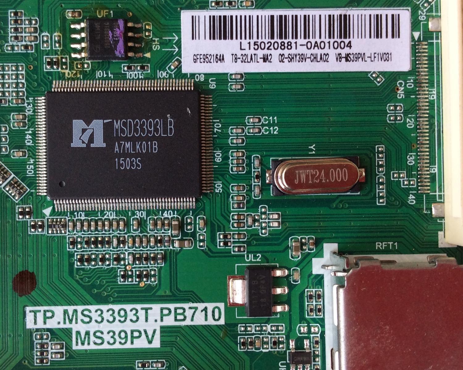 MAIN / TCL L15020881 / GFE952164A / T8-32LATL-MA2 / 02-SHY39V-CHLA02 / V8-MS39PVLL-LF1V031 / TP.MS3393T.PB710 / MS39PV / MODELO DE 32''	 - Imagen 2