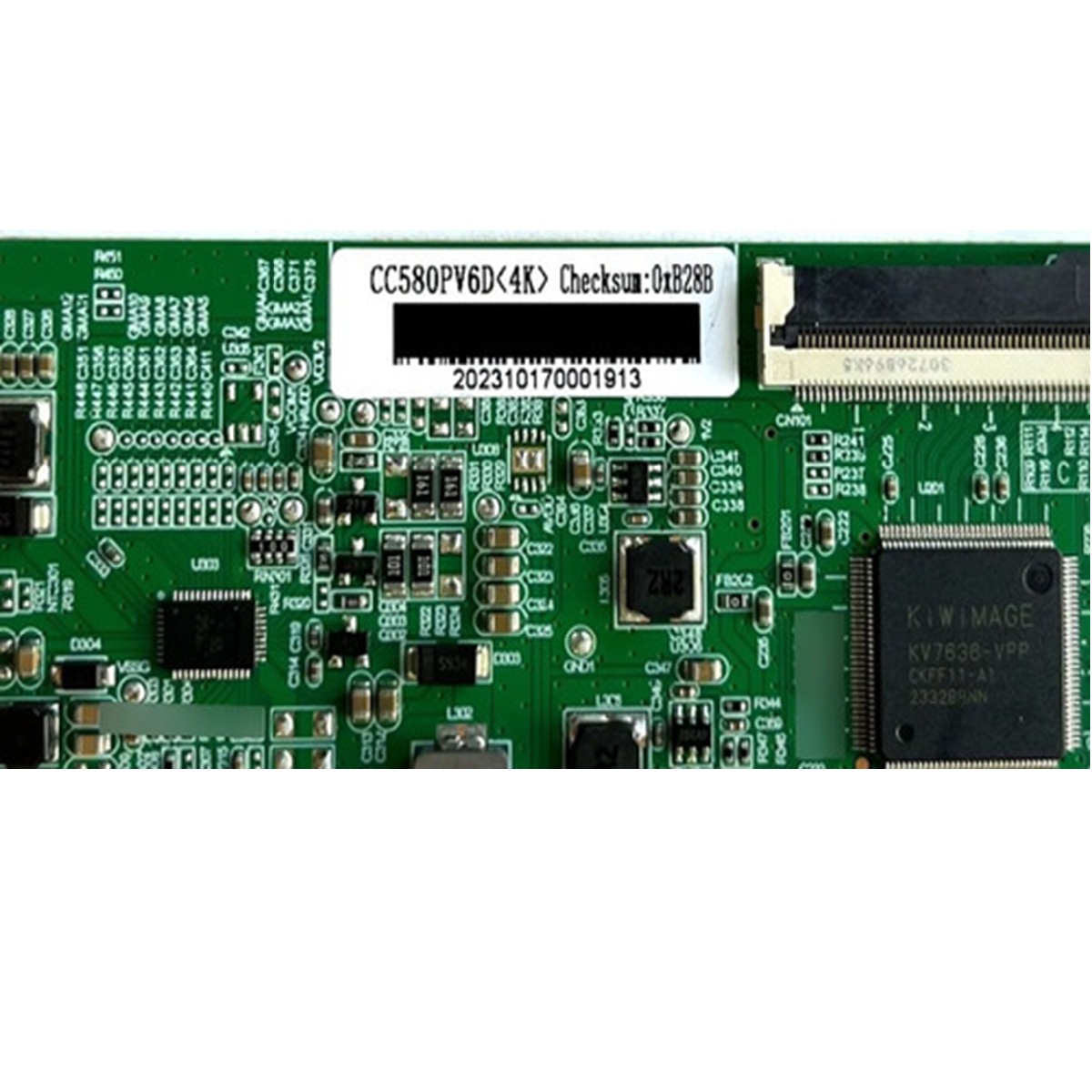 T-CON PARA TV ((NUEVA)) / NUMERO DE PARTE CC580PV6D / TU961KPGPS1-A V1.6. / CC580PV6D<4K> / 202310170001913 / PANEL 58'' / DISPLAY CC580PV6D VER.01 / MODELO 58'' - Imagen 4
