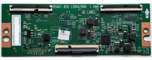 T-CON PARA TV HISENSE / NUMERO DE PARTE 327316 / RSAG7.820.12804/ROH / 343290 / H41802PNS89A / PANEL HD550Y1U74-T0LG\S0\GM\MCKD3A\ROH / HD550H1U71-T0L3\S0\GM\ROH / DISPLAY HF550QUB-F20 / MODELOS 55A65KV / 55A6KV / 55A7GV / 55A7N