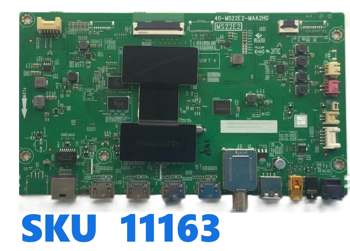 MAIN PARA SMART TV TCL 4K RESOLUCION (3840 X 2160) / NUMERO DE PARTE 08-MS22E03-MA200AA / 40-MS22E2-MAA2HG / 08-MS22E03-MA300AA / V8-ST22K01-LF / GTC011014W / DISPLAY HV750QUB-F91 / MODELO 75S431
