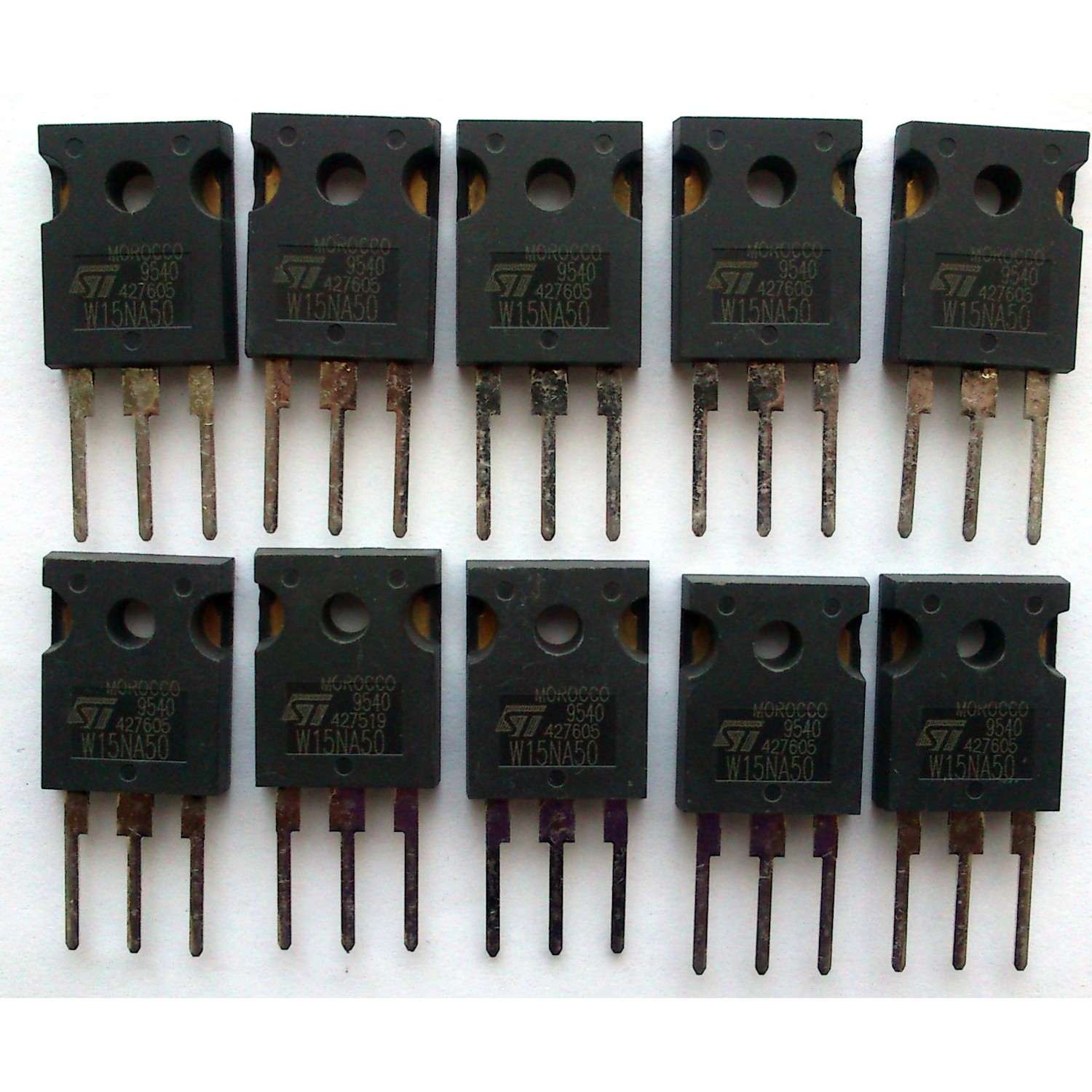 LOTES DE 10 PIEZAS FAST POWER MOSFET TRANSISTOR W15NA50 - Imagen 2
