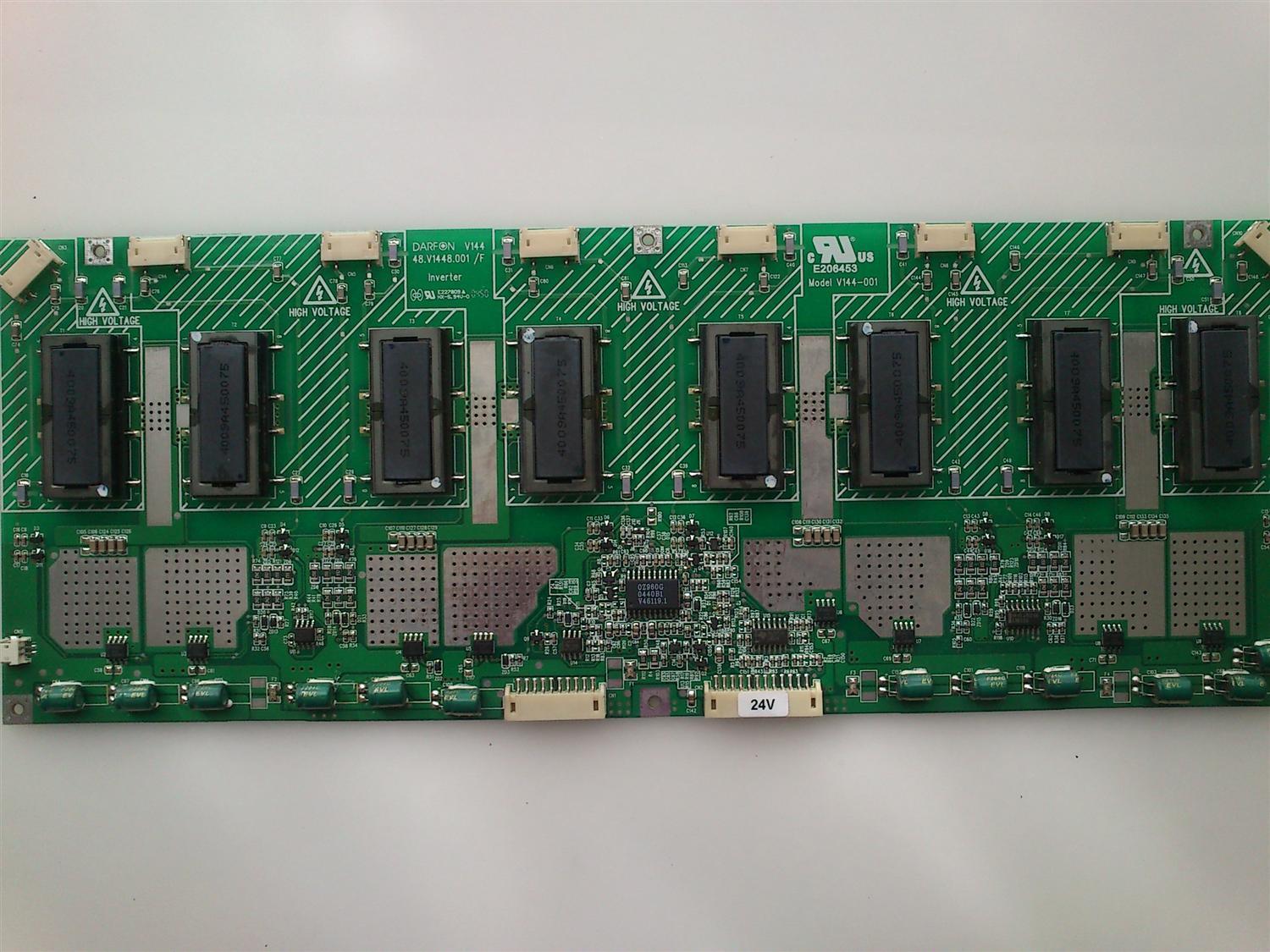 BACKLIGHT INVERTER / DARFON V0.89144.102 / V08914410204 / 48.V1448.001/F / I296W1-24-V04-D2G / V144-001 /  S048200 / MODELO VIZIO L30E