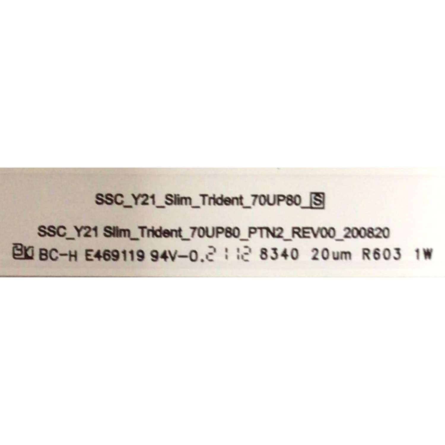 KIT DE LED'S PARA TV LG (9 PIEZAS) / NUMERO DE PARTE EAV65012001 / SSC_Y21_SLIM_TRIDEM_70UP80_S / SSC_Y21_SLIM_TRIDEM_70UP80_S_PTN2_REV00_200820 / B6DA / 27Y1C / PANEL NC700TQG-VSKH1 / MODELO 70UP8070PUA / 70UP8070PUA.BUSMLKR - Imagen 4