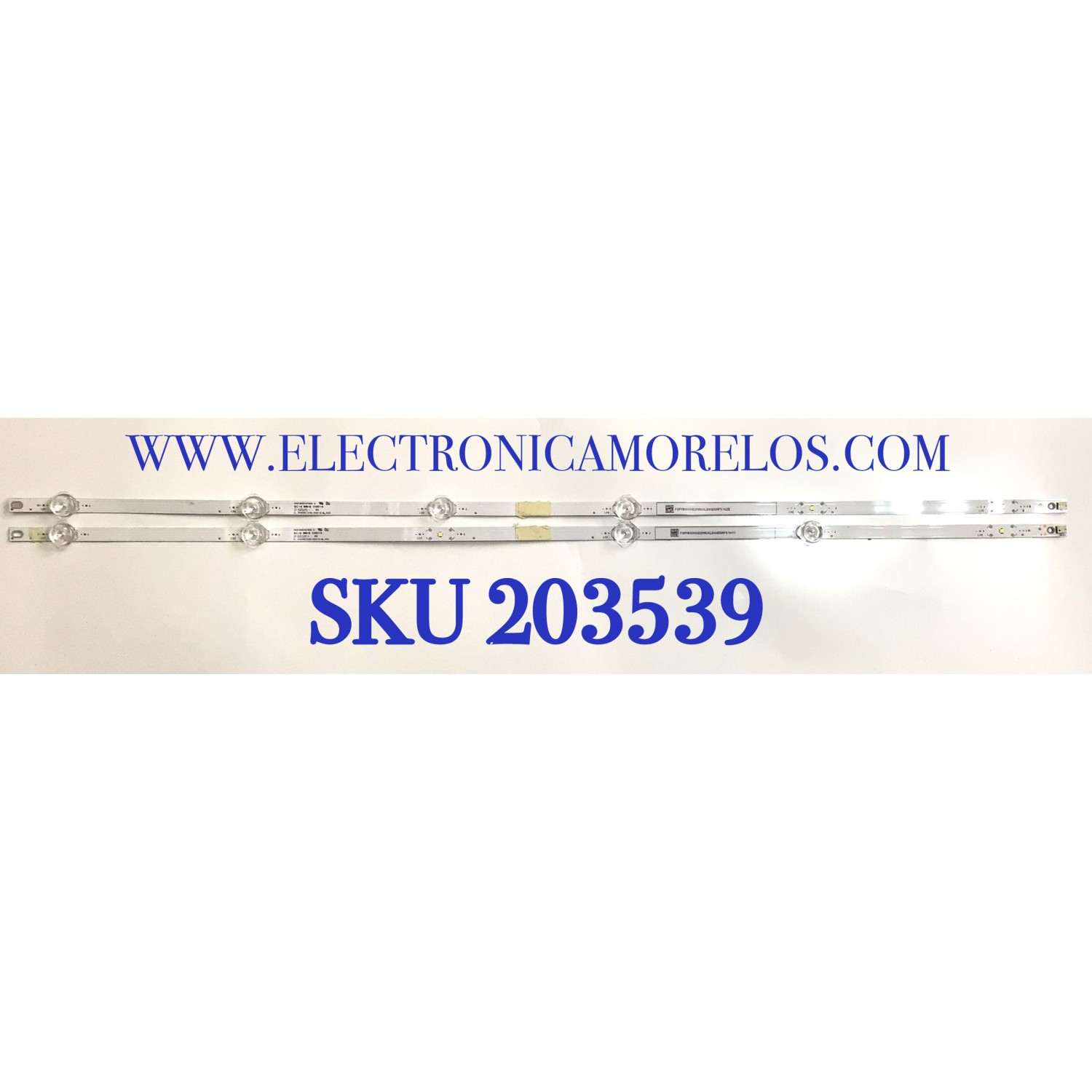 KIT DE LEDS PARA TV VIZIO 2 PIEZAS ORIGINALES / NUMERO DE PARTE 6C01B001S7000 / JL.D40061330-202IS-M_V03 / JL.D40061330-2021S-M / E469119 / PANEL V400HJ9-D03 REV.C1 / MODELO D40F-J09 / D40F-J09 LINID4KX