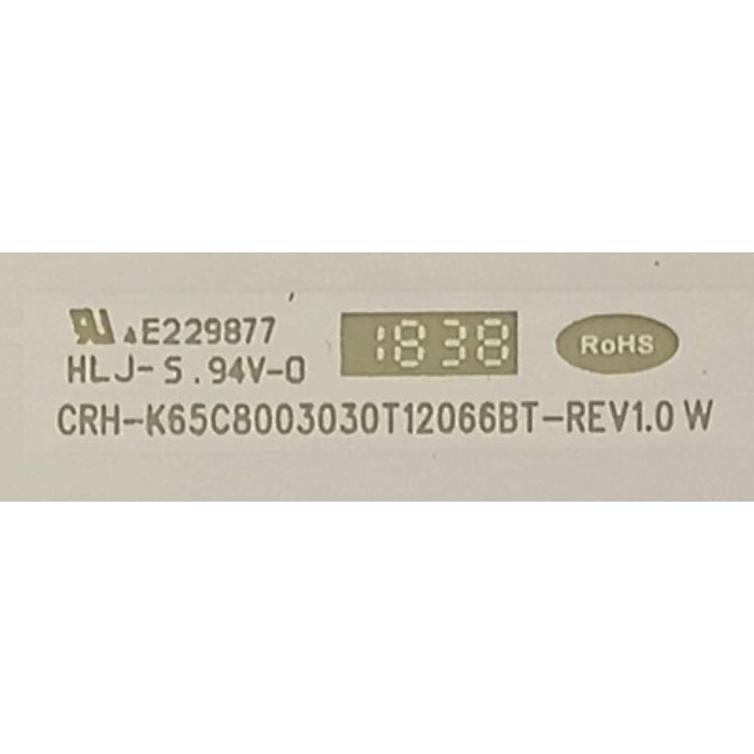 KIT DE LEDS PARA TV HAIER ( 12 PZ ) / NUMERO DE PARTE CRH-K65C8003030T12066BT-REV1.0 / 8149010665035 / E229877 / MODELO 65UGX3500 / 65UG6550G - Imagen 3