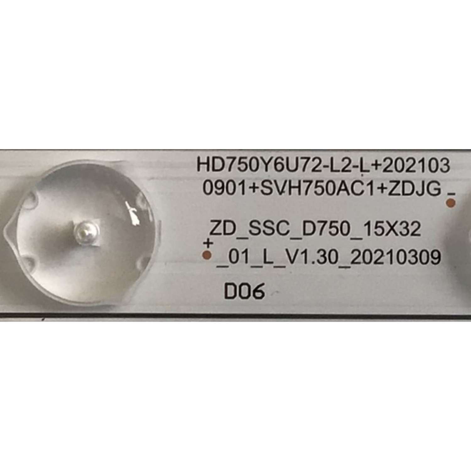 KIT DE LEDS PARA TV HISENSE ( 30 PZ ) / NUMERO DE PARTE SVH750AC1 / HD750Y6U72-L2-L+2021030901  / HD750Y6U72-L2-R+2021030901  / E466169 / PANEL HD750Y6U72-L2 / MODELO 75U7G - Imagen 6