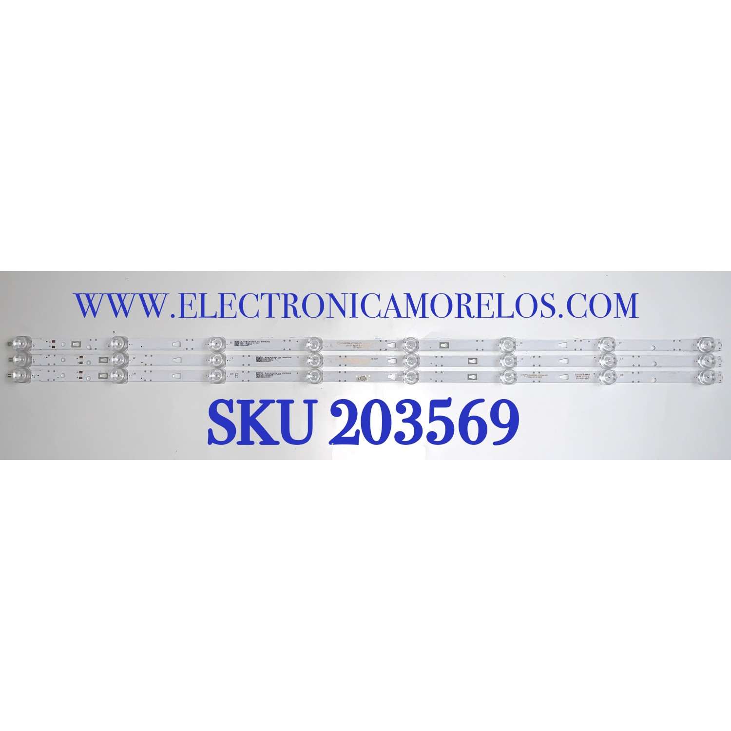 KIT DE LEDS PARA TV JVC ( 3 PZ ) / NUMERO DE PARTE 30342008210E / 30342008211E / LED42D08A-ZC26AG-01E / LED42D08B-ZC26AG-01E / E331251 / MODELO  LT-43MAW595