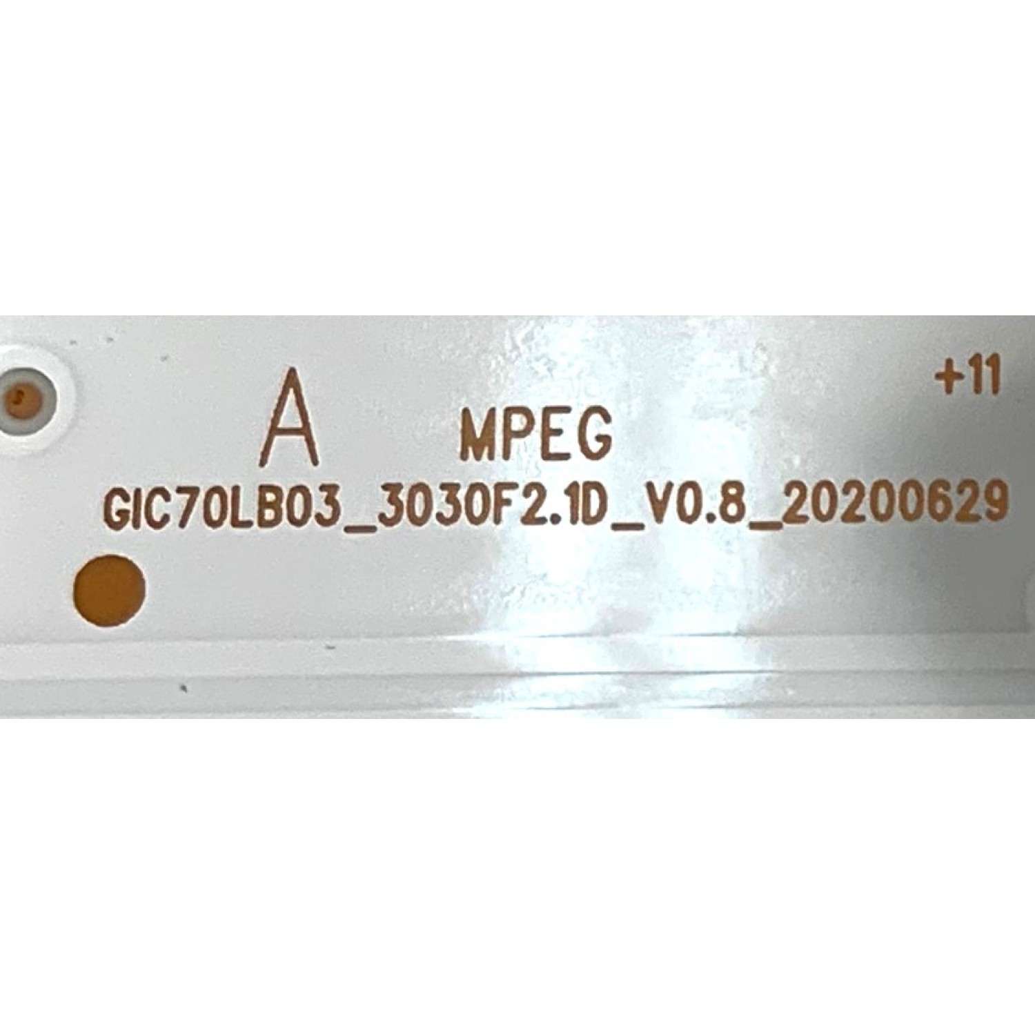 KIT DE LEDS PARA TV TCL ( 6 PZ ) / NUMERO DE PARTE 4C-LB7013-ZM03J / 4C-LB7014-ZM03J / GIC70LB03_3030F2.1D_V0.8_20200629 / GIC70LB04_3030F2.1D_V0.8_20200629 / E479275 / PANEL LVU700NDML / MODELOS 70S430 / 70S434 - Imagen 4