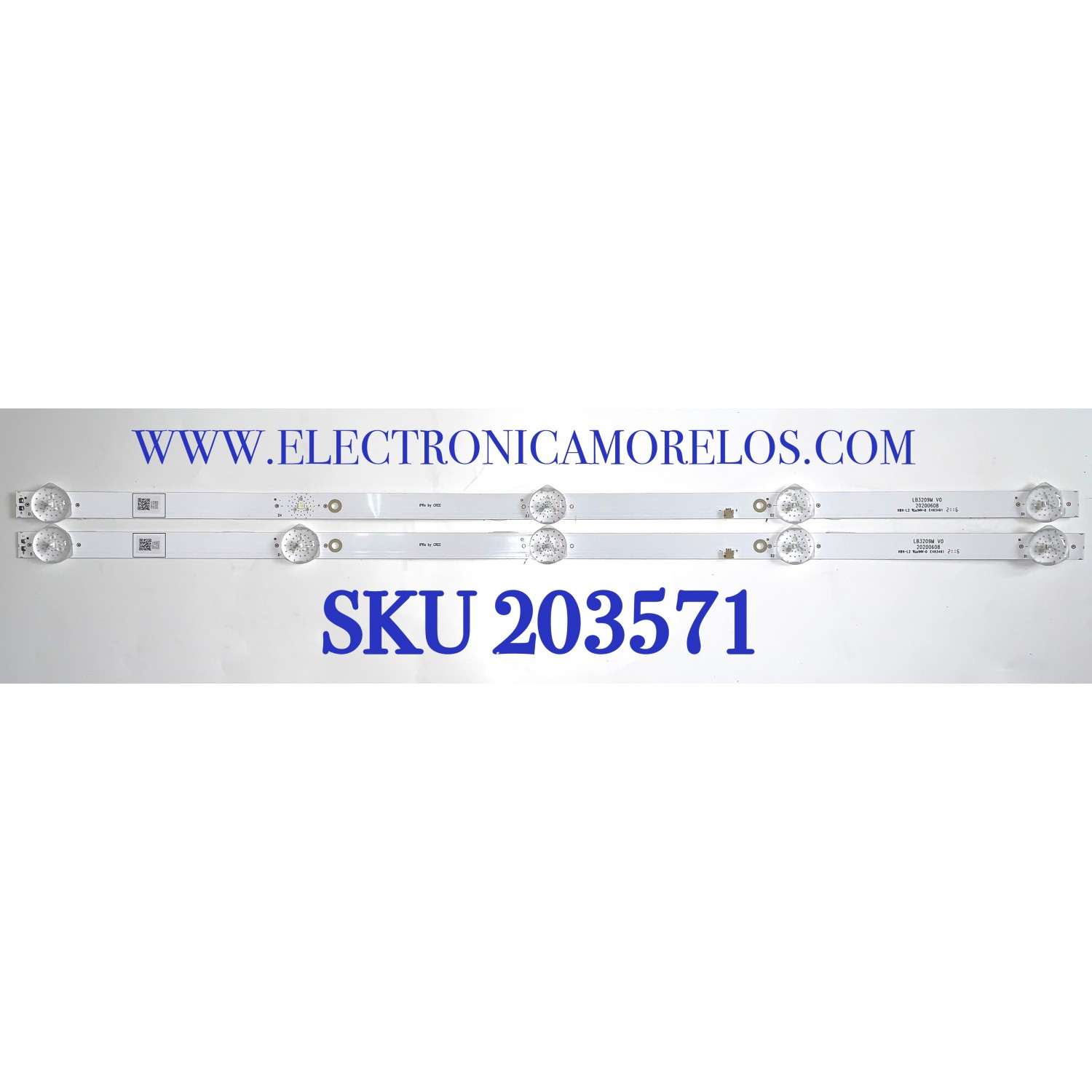 KIT DE LEDS PARA TV VIZIO ( 2 PZ ) / NUMERO DE PARTE LB3209M / 20200608 / E493461 / 56152900 / PANEL BOEI320WU1 / MODELO D32F-J04 / D32F-J04 LBVFC8MX