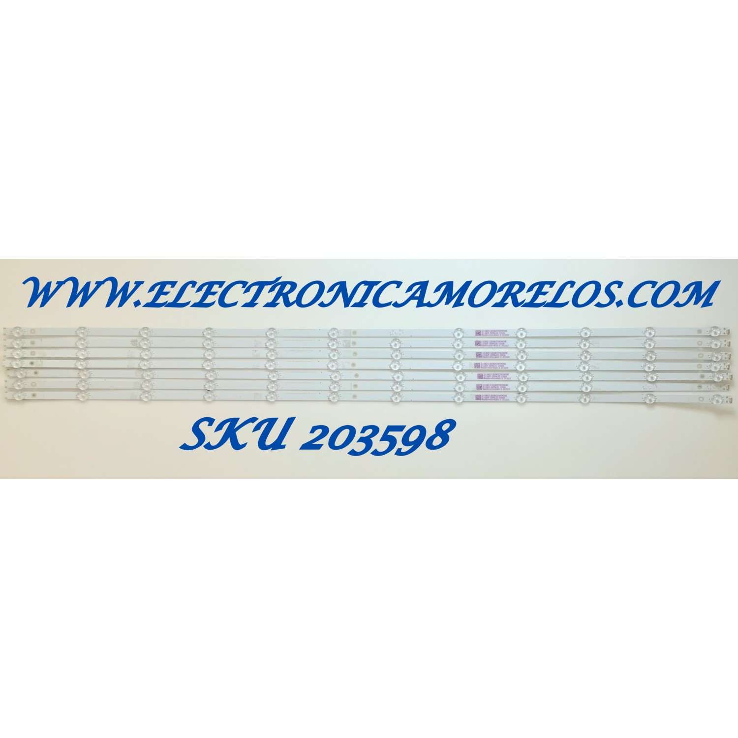 KIT DE LEDS PARA TV VIZIO ORIGINAL 7 PIEZAS / NUMERO DE PARTE 210BZ12D0B339CM00E / 210BZ12D0B339CMOOE / LBM550M0602-TL-1 / LBM550M0602-TL-1(HF)(0) / LBM550M0602-TL-2 / LBM550M0602-TL-2(HF)(0) / MODELO M55Q6-J01