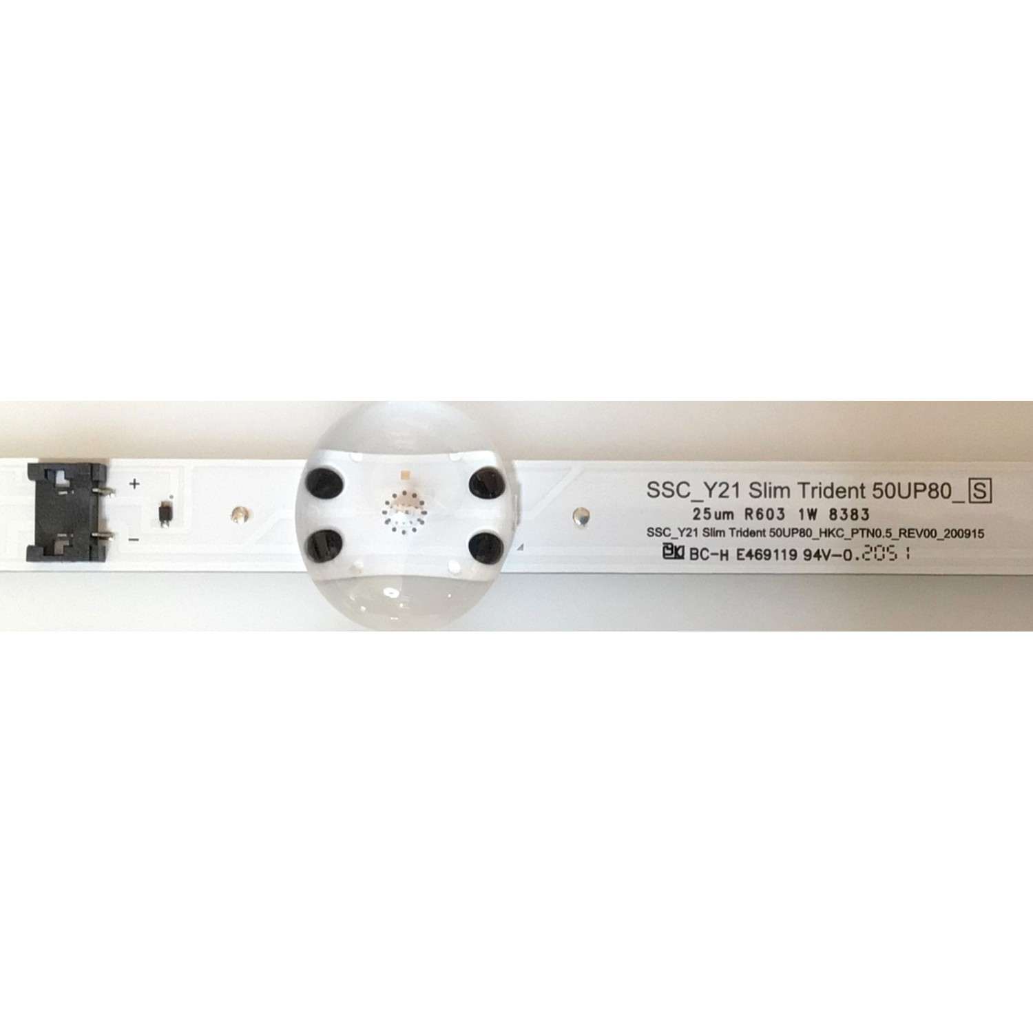 KIT DE LED'S PARA TV LG ( 5 PZ - INCOMPLETO ) / NUMERO DE PARTE EAV65010201 / 50UP80 / E469119 / 200915 / SSC_Y21 / PANEL NC500TQG-VHKH1 / MODELO 50UP8000PUA / 50UP8000PUA.BUSSLJM - Imagen 2
