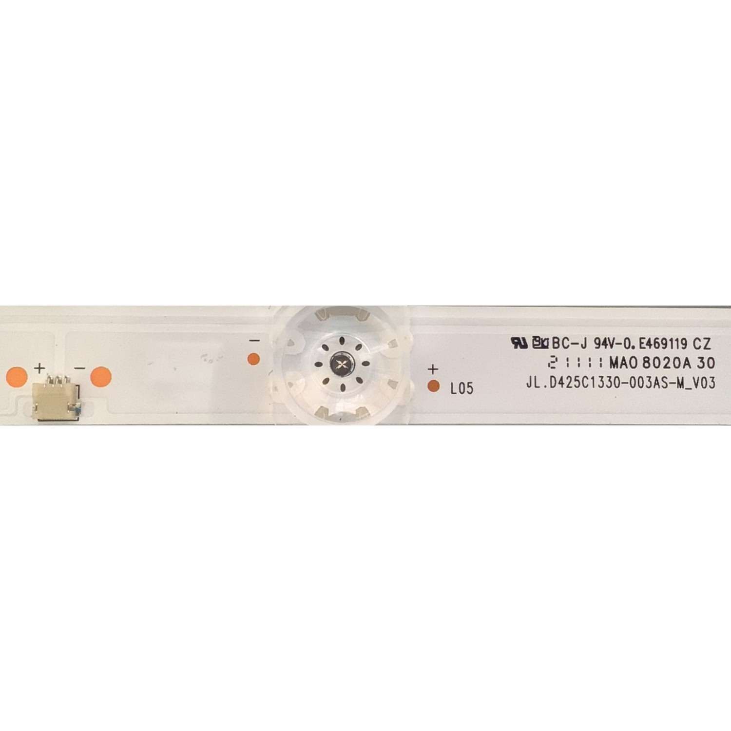 KIT DE LEDS PARA TV HISENSE ORIGINAL 2 PIEZAS / NUMERO DE PARTE JL.D425C1330-003AS / JL.D425C1330-003AS-M_V03 / 1258685 / 43X1-2*12-20200322 / 20200322 / E469119 / PANEL JHD425X1F52-T0L1K1 / MODELOS 43H4000GM / 43H4030F3 - Imagen 2