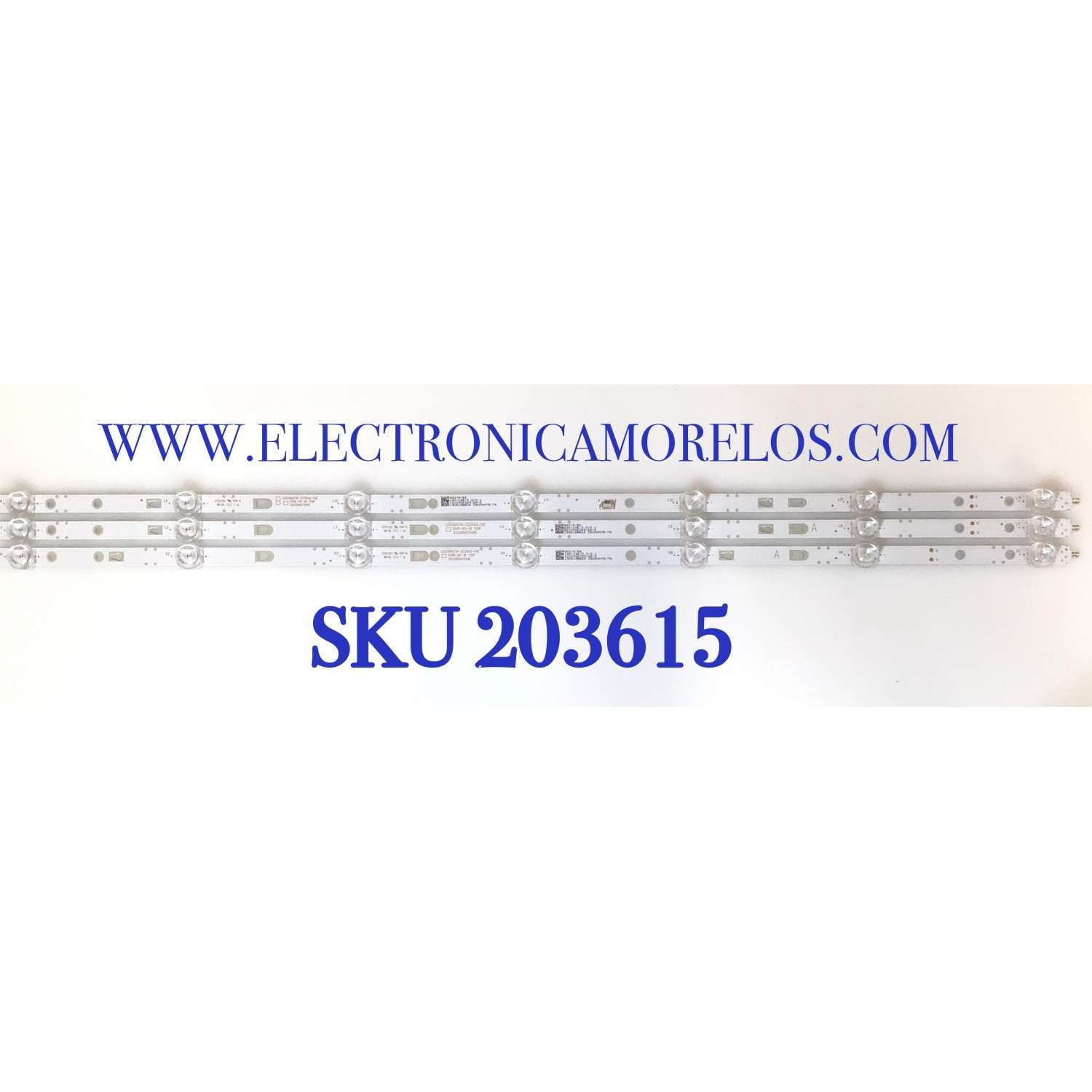 KIT DE LED'S JVC (3 PIEZAS) / NUMERO DE PARTE LED39D07A-ZC26AG-01E / LED39D07B-ZC26AG-01E / 30339007040E / 30339007041E / 190618BB04 / PANEL V400HJ9-PE1 / MODELO LT-40C591