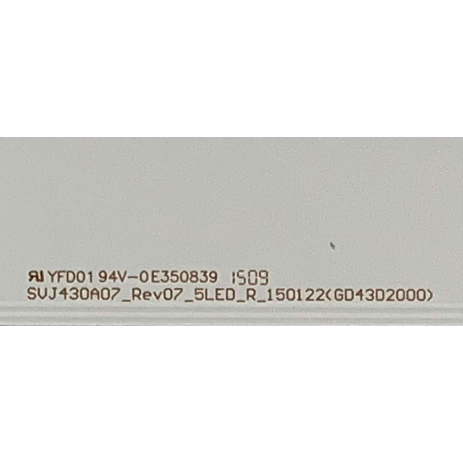KIT DE LED'S PARA HITACHI ( 8 PZ ) / NUMERO DE PARTE SVJ430A07 / SVJ430A07_REV07 / 150122 / GD43D2000 / E350839 / MODELO LE43A509 - Imagen 2