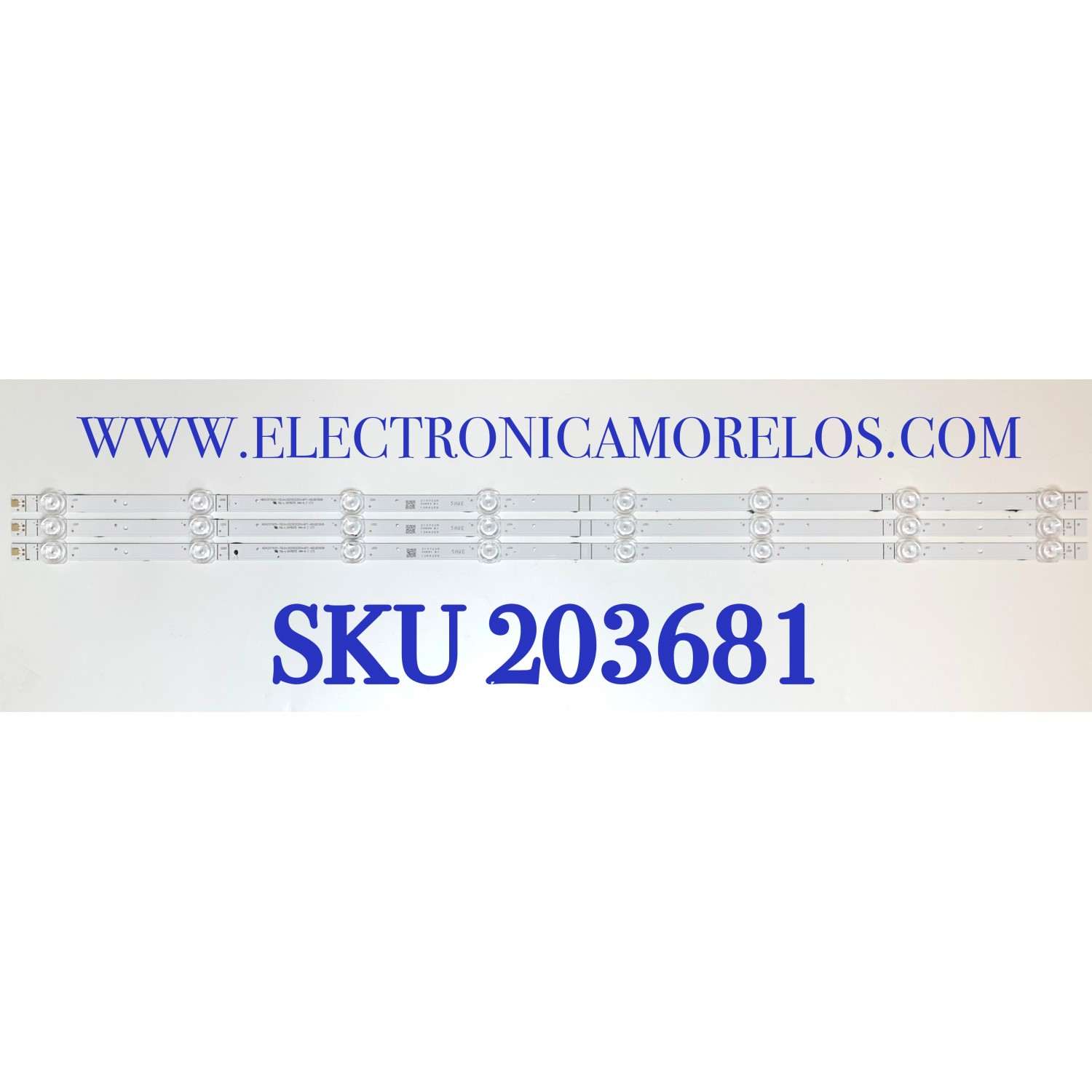KIT DE LEDS PARA TV HISENSE ORIGINAL 3 PIEZAS / NUMERO DE PARTE HD425Y1U51 / HD425Y1U51-T0L6 / 2021012201 / APT-HXLB21008 / APT-HXLB21008 / 1264259 / PANEL HD425Y1U51-T0L2 / DISPLAY T430QVN03.7 / MODELOS 43A6G / 43A6GV / 43R6E4