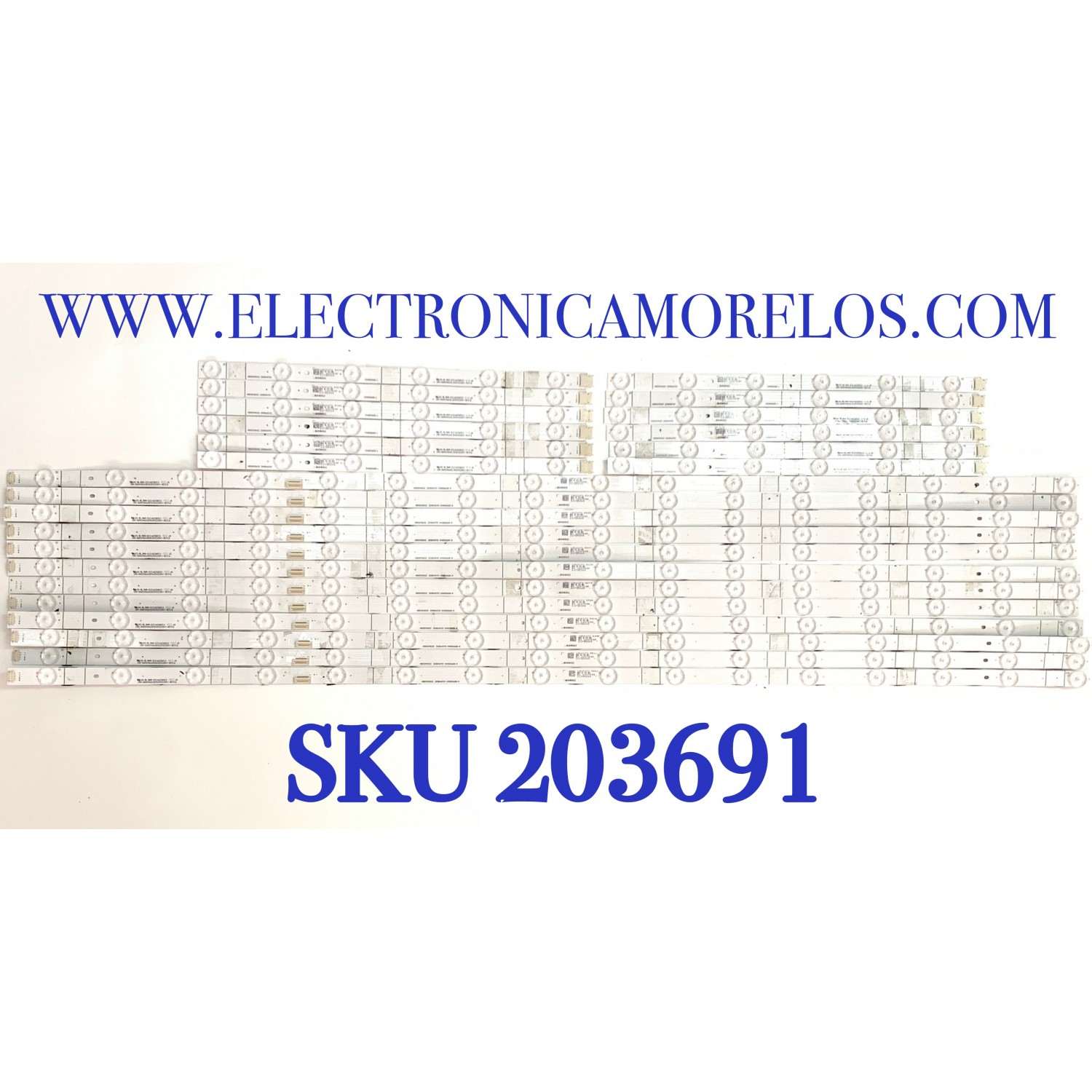 KIT DE LEDS PARA TV HISENSE ORIGINAL 24 PIEZAS / NUMERO DE PARTE SVH650AD8 / SVH650AD8-L / SVH650AD8-R / HD650V6U52 / 2019040701 / 21735200 / CRH-BX65V6U52L30301222947 / CRH-BX65V6U52R30301222947 / PANEL HD650V6U62\S0\FJ\GM\ROH / MODELO 65H9F