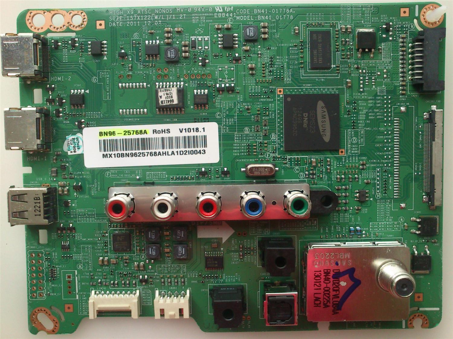MAIN SAMSUNG BN96-25768A / 25768A MODELO UN65EH6000FXZA