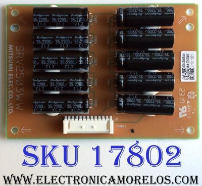 TARJETA DE MONTAJE DEL CONDENSADOR / SONY 1-897-110-11 / SRV2503WW / MTE0083430 / PANEL / MODELO XBR-55X930E
