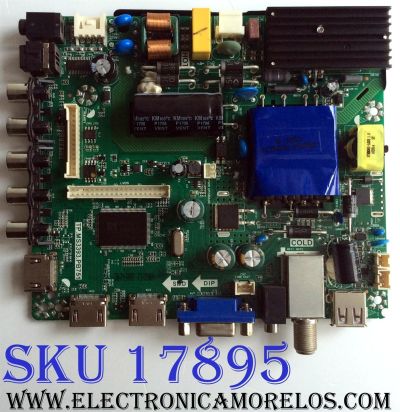 MAIN FUENTE PARA TV ELEMENT E17054-3-SY / TP.MS3393.PB751 / K17031036 / V400HJ6-PE1 / PANEL T400-V35-DLED / DISPLAY V400HJ6-PE1 REV.C4 / MODELO ELFW4017